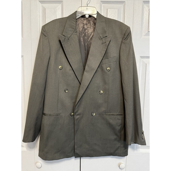Zylos Other - ZYLOS GEORGE MACHADO - MEN'S Gray 100% WOOL DOUBLE-BREASTED  - SIZE 40L